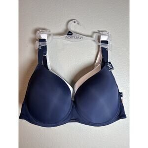Nautica Intimates 2 Pack Blue And White Bra’s 40DD Everyday Bra NEW With Tags